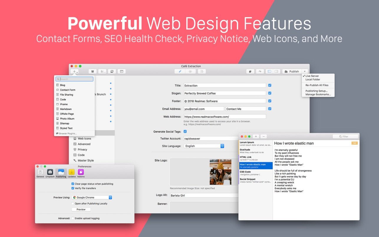 RapidWeaver 9 screenshot 3